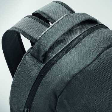 Logo trade promotional giveaways image of: 600D RPET 2 tone backpack